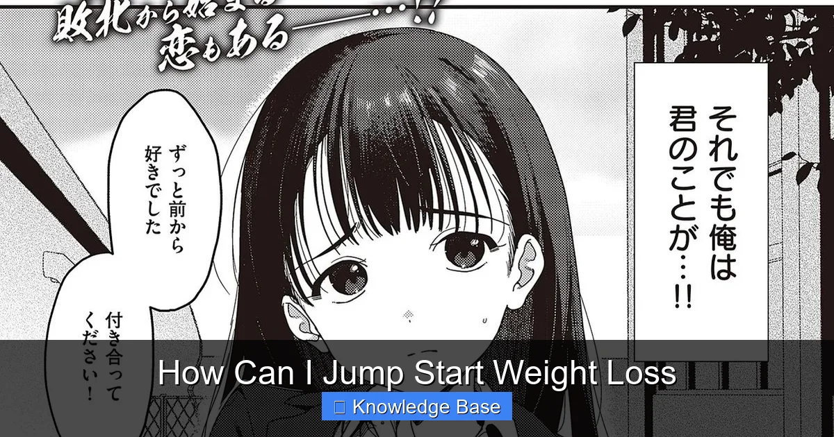 How Can I Jump Start Weight Loss