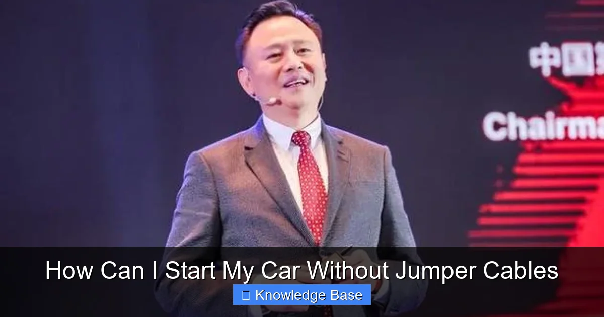 How Can I Start My Car Without Jumper Cables