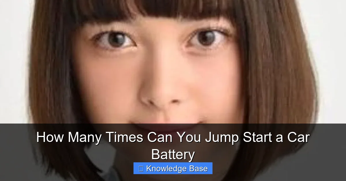 How Many Times Can You Jump Start a Car Battery