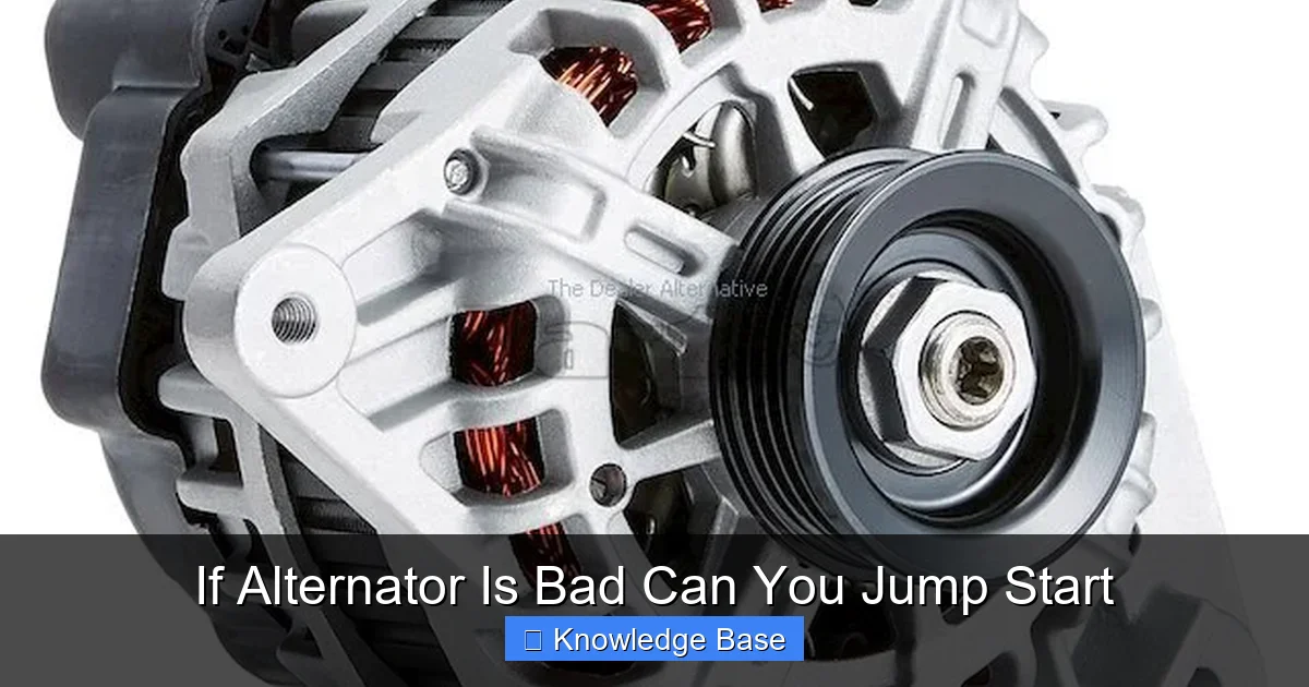 If Alternator Is Bad Can You Jump Start