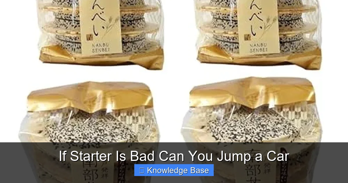 If Starter Is Bad Can You Jump a Car