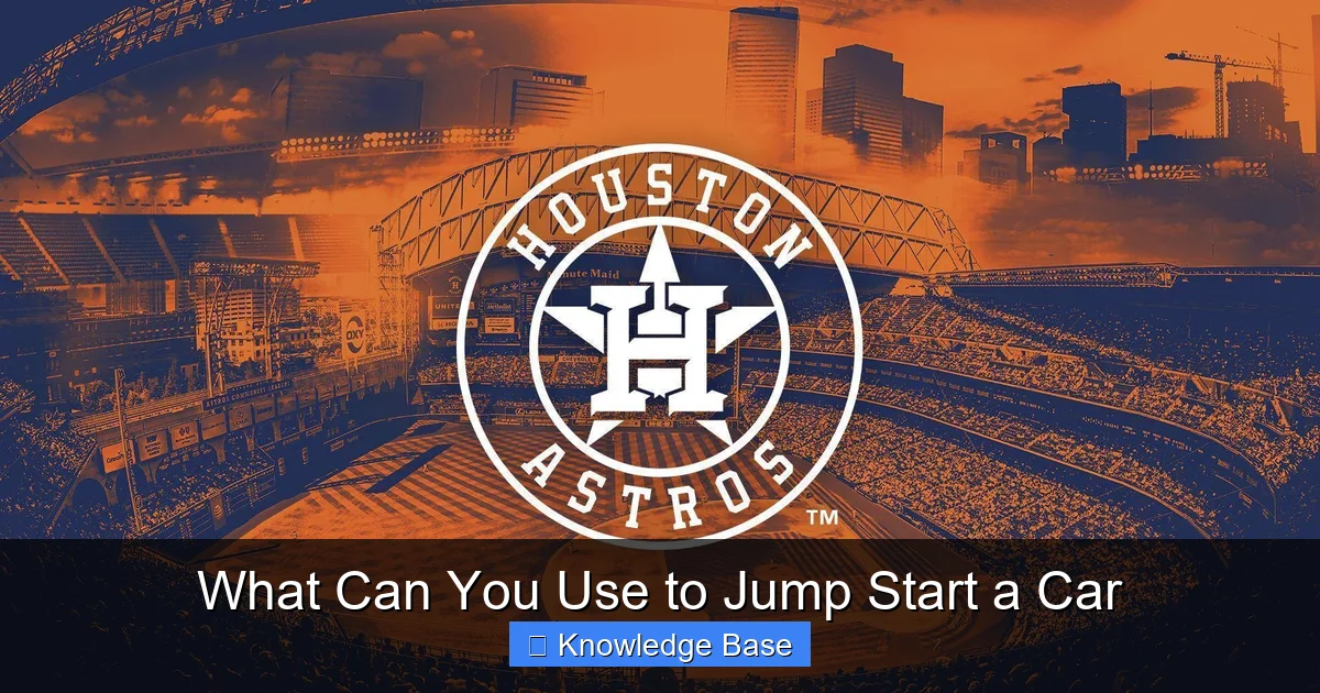 What Can You Use to Jump Start a Car