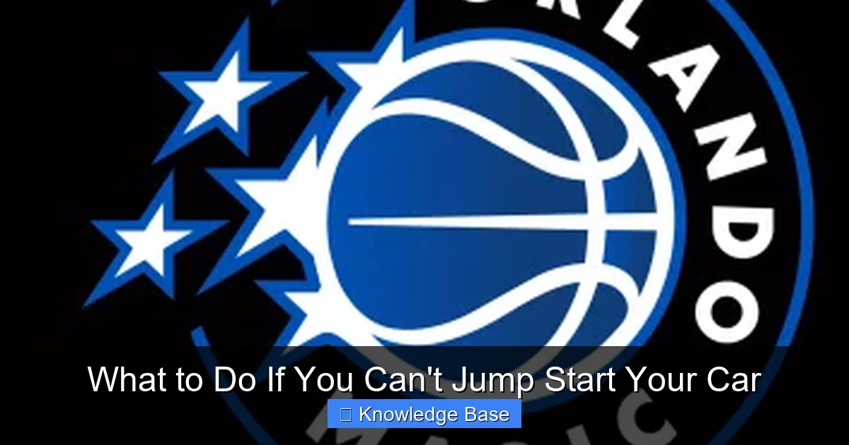 What to Do If You Can't Jump Start Your Car