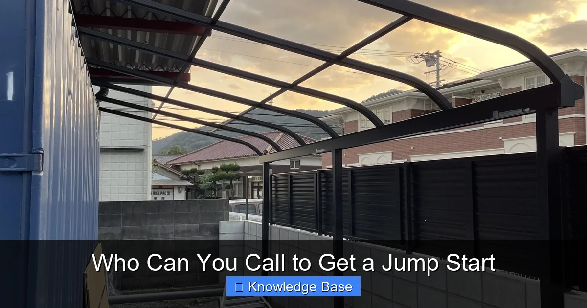 Who Can You Call to Get a Jump Start